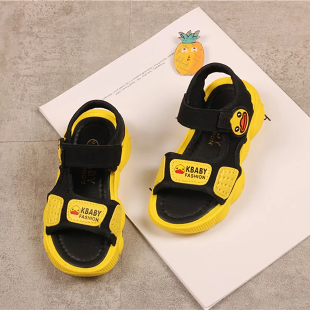 MUQGEW детская обувь высокого качества для маленьких мальчиков милые повседневные пляжные спортивные сандалии с рисунком утки для От 3 до 12 лет
