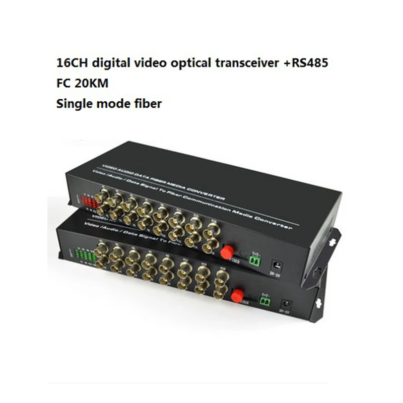 16CH цифровой видеооптический преобразователь волоконно-оптический видео оптический передатчик и приемник мультиплексор 1CH+ 485 данных
