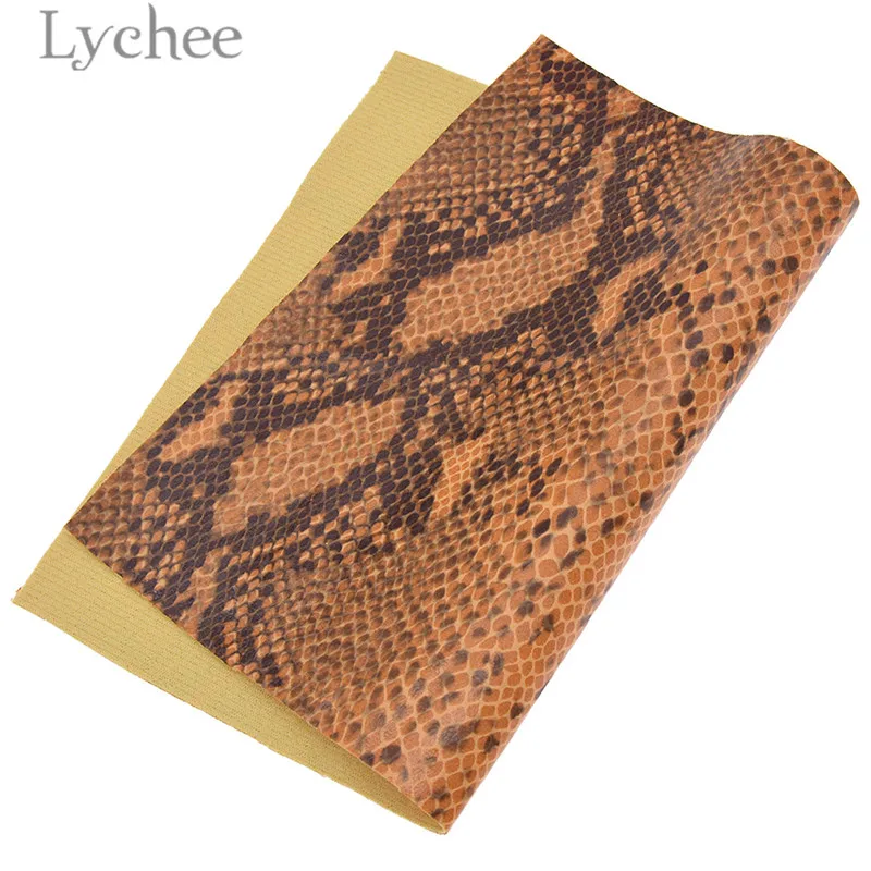 Lychee Life 29x21 см A4 тисненая змеиная ткань PU для сумки одежды Синтетическая кожа ткань Швейные материалы - Цвет: 2