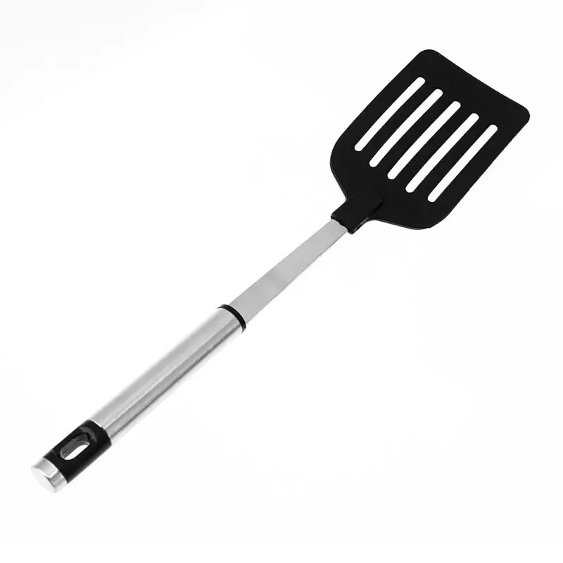 Антипригарная лопатка с ручкой из нержавеющей стали, лопатка для приготовления пищи, кухонный инструмент, лопатка для жарки рыбы, лопата с длинной ручкой