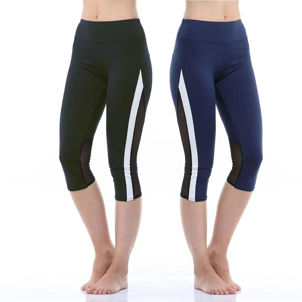 

2018 Hot Yoga Sports Mesh Capri Pants Women's Leggings Yoga Vacation Beach Travel Daily Leisure Body Fitness