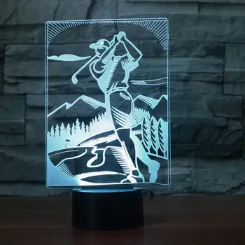 

Playing Golf 3d 7 Color Led Night Lamps For Kids Touch Led Usb Table Lampara Lampe Baby Sleeping Nightlight Drop Ship
