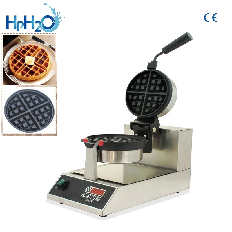 Electric Single Head LED digital Rotary Waffle Maker Rotating Waffle