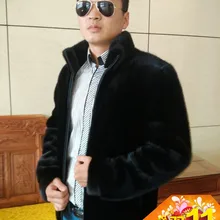 Куница зимнее пальто мужской молнии с капюшоном Для мужчин одежда норки пальто с мехом Для мужчин