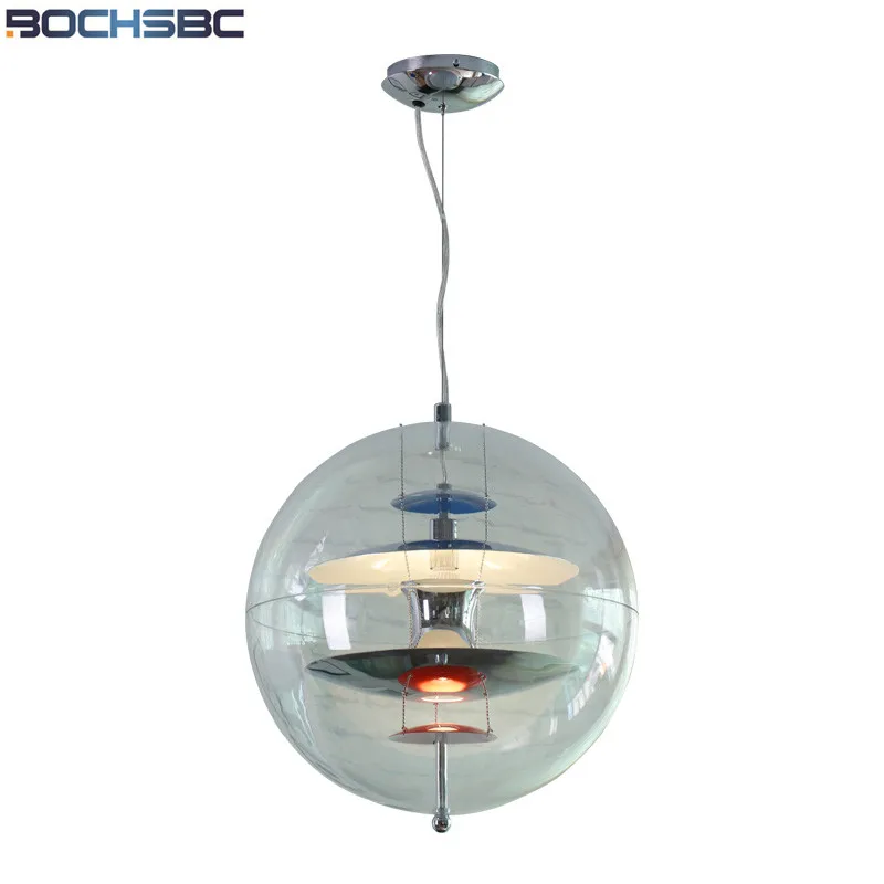 

Nordic Minimalist Club Bar Pendant Light Dinning Room Acrylic Round Pendant Lamp Modern Creatiave Design Verpan Globe Lamp