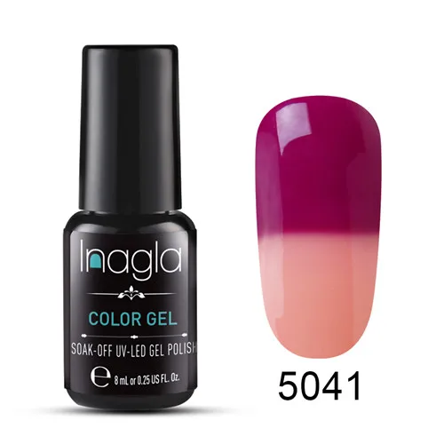 Inagla лак для ногтей изменение температуры 100 Цвет гель для ногтей 8 мл УФ светодиодный Гель-лак для ногтей - Цвет: 5041