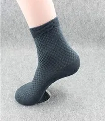 Мужские носки из бамбукового волокна, брендовые Новые повседневные бизнес антибактериальные дезодоранты, дышащие мужские длинные носки, 5 пар/лот - Цвет: 5 Blue Grey