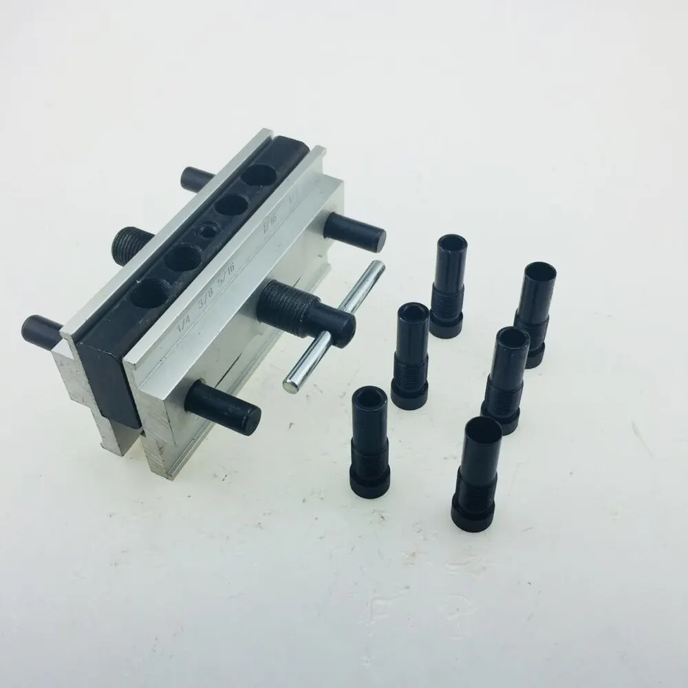

Punching Round Pin Drill Hole Locator Round Pin Hole Vertical Drilling Fixture Sets Wood Working Tool