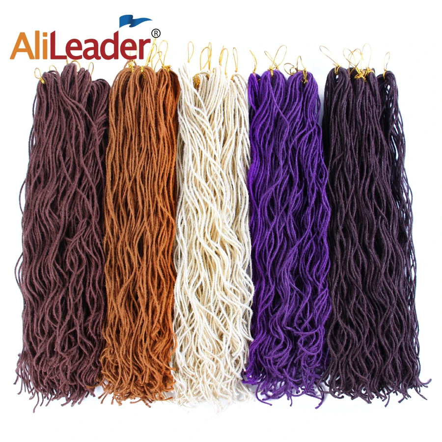 AliLeader 20" Soft /Wavy Faux Locs Curly Synthetic Hair ...