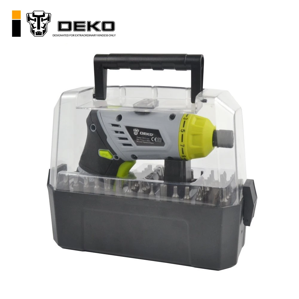 

DEKO 3.6 Volt Rechargeable Cordless Screwdriver Adjustable Speed Switch with LED Working Light