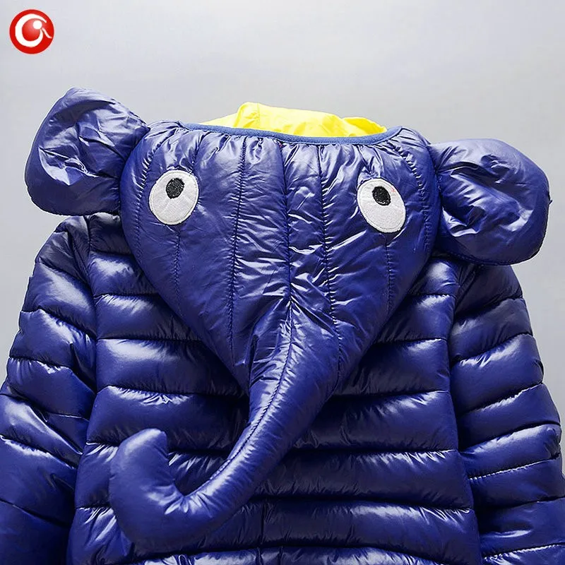 4-18M Babys Hoodies Snow Suit Infant Boys Elepant Animal Costume Christmas Winter Snow Wear Down Jacket And Coat Clothing (1)