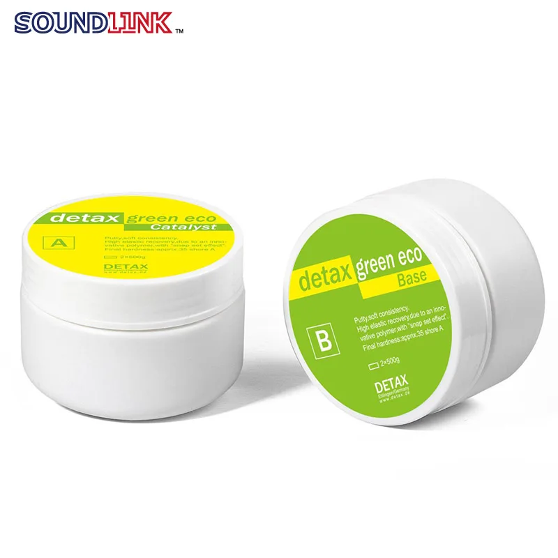 Detax Impression Material Putty Silicone Base + Catalyst choose from 400g*2 and 500g*2 tang western regions 400g 2