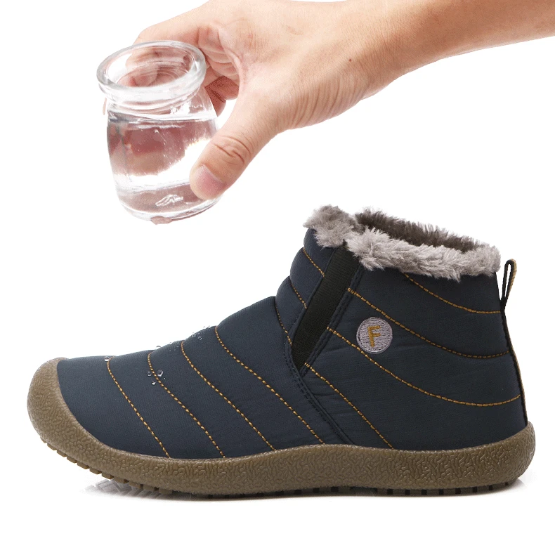 2017 New Women Winter Shoes Solid Color Snow Boots Cotton Inside Antiskid Bottom Keep Warm Waterproof
