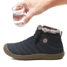 2017 New Women Winter Shoes Solid Color Snow Boots Cotton Inside Antiskid Bottom Keep Warm Waterproof Ski Boots Size 46