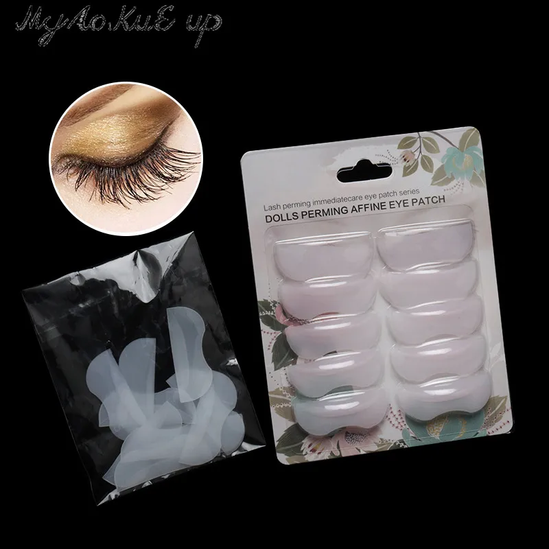 

10pcs/5pairs Eyelashes Perming Curler Lash Lift Curl Silicone Pads Eyelash Extension Lifting Curler Shield Patch SS/S/M/L/LL