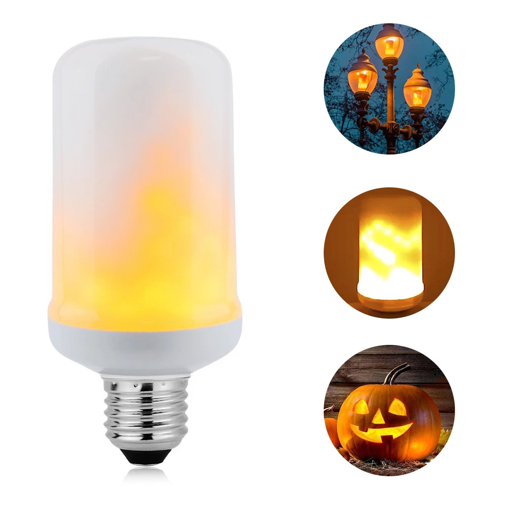 E27 5 Вт 99 шт. 2835 SMD Светодиодная лампа с эффектом ночного пламени праздничное
