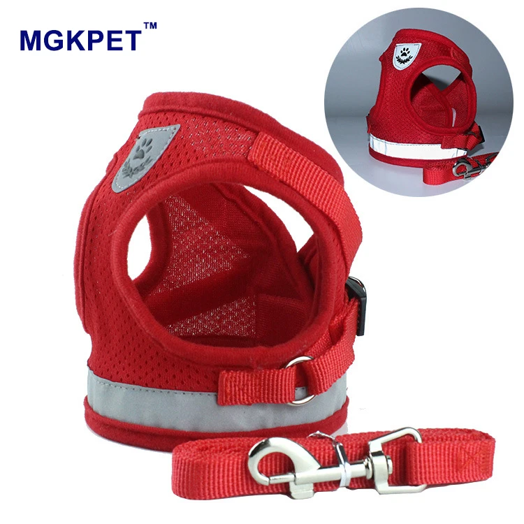 

Mesh Cat Harness and Leash Breathable Reflective Kitten Cats Harnesses Small Dog Puppy Harness for French Bulldog Chihuahua Pug