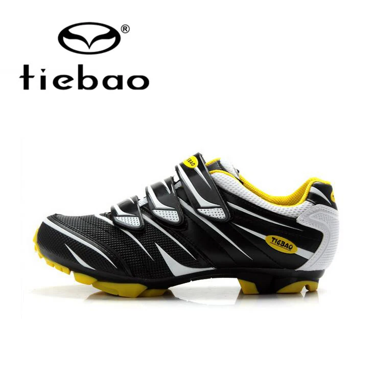 yellow white Tiebao обувь для горного велоспорта; спортивная обувь из ТПУ; обувь для езды на велосипеде; Мужская и женская велосипедная обувь с самоблокирующимся покрытием; sapatilha ciclismo - Цвет: yellow white