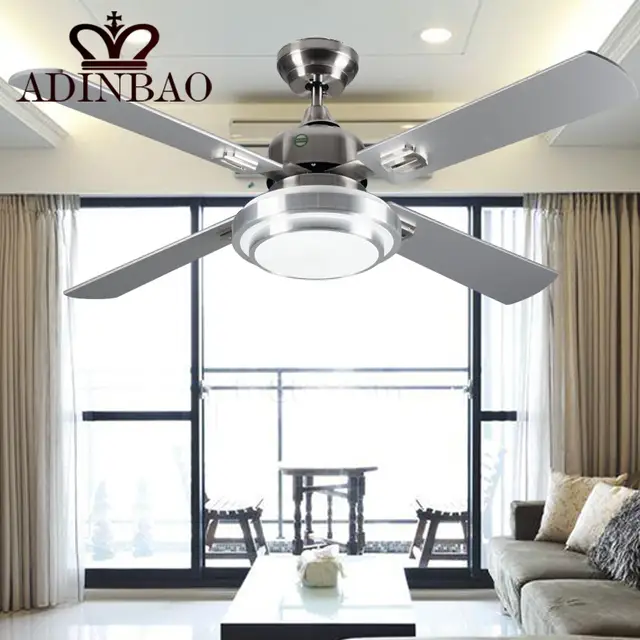 Modern Silver Color Ceiling Fans Industrial Bright Ceiling Fan