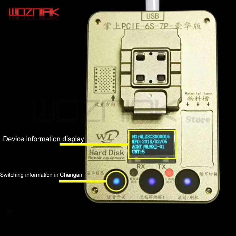 Возняк WL PCIE NAND Flash ic чип для iphone SE 6s p 7 7P PRO ard диск тест инструмент ремонта