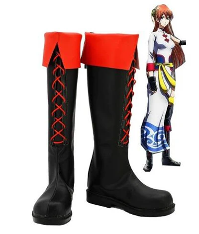 

Gintama Kagura/ботинки для костюмированной вечеринки; Аксессуары для костюмов; Вечерние ботинки на Хэллоуин для взрослых; Мужская обувь