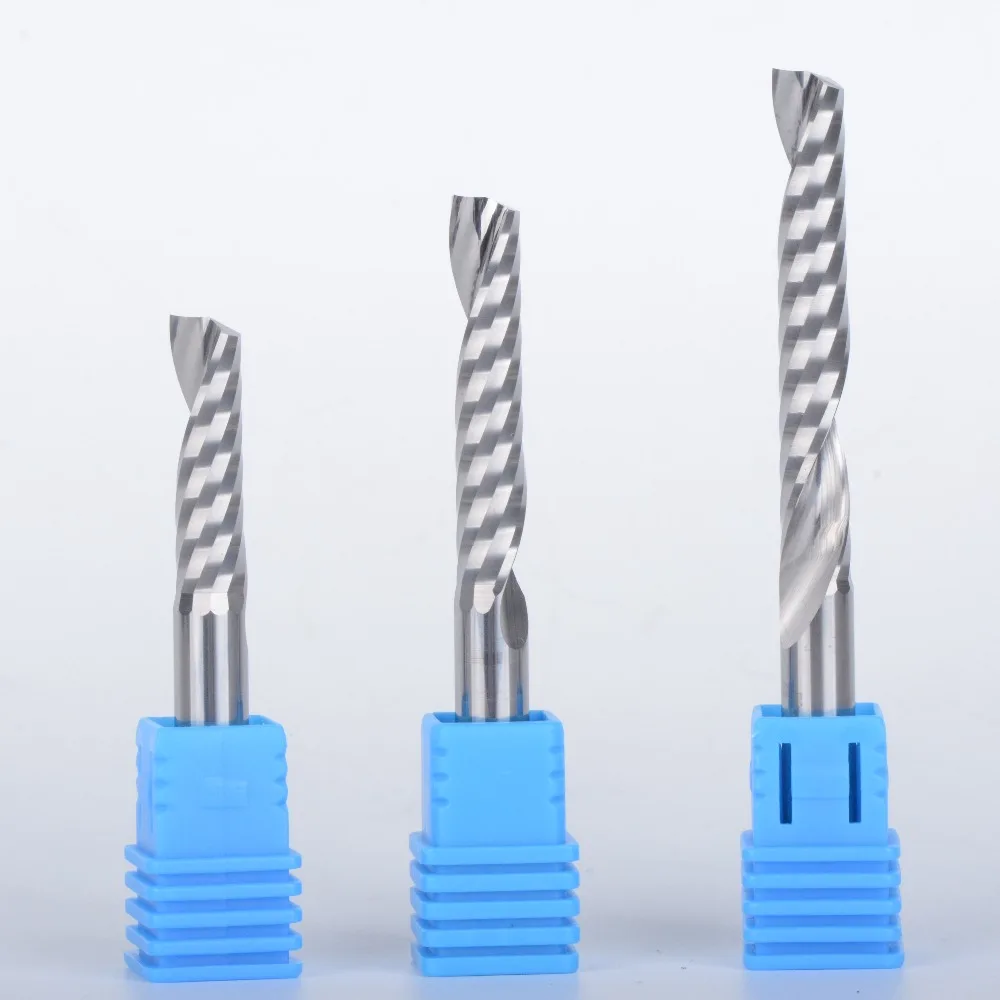 

1PC 6mm one Flute Spiral Cutter router bit CNC end mill For MDF carbide milling cutter tugster steel router bits for wood