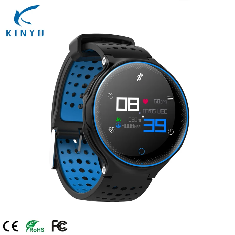 IP68 Водонепроницаемые спортивные браслеты Bluetooth Смарт-часы с монитором