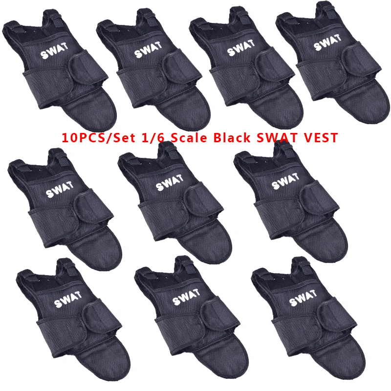 

10PCS/Set Cool 1/6 Scale Soldier Action Figure Cloth Accessories SWAT Tactical Ballistic Vest for Military 12" Body Collection