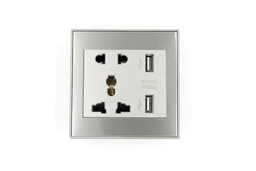 Бесплатная доставка DC5V 2100mA универсальная USB розетка AC 110 250V US UK EU AU настенная 2