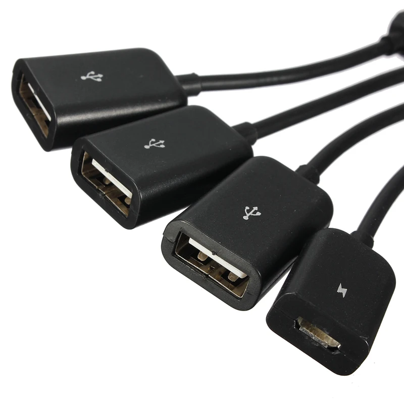 Универсальный Портативный USB 4 в 1 зарядный кабель многопортовый USB 2,0 гнездовой разъем зарядный кабель для samsung Galaxy S3/S4/S5