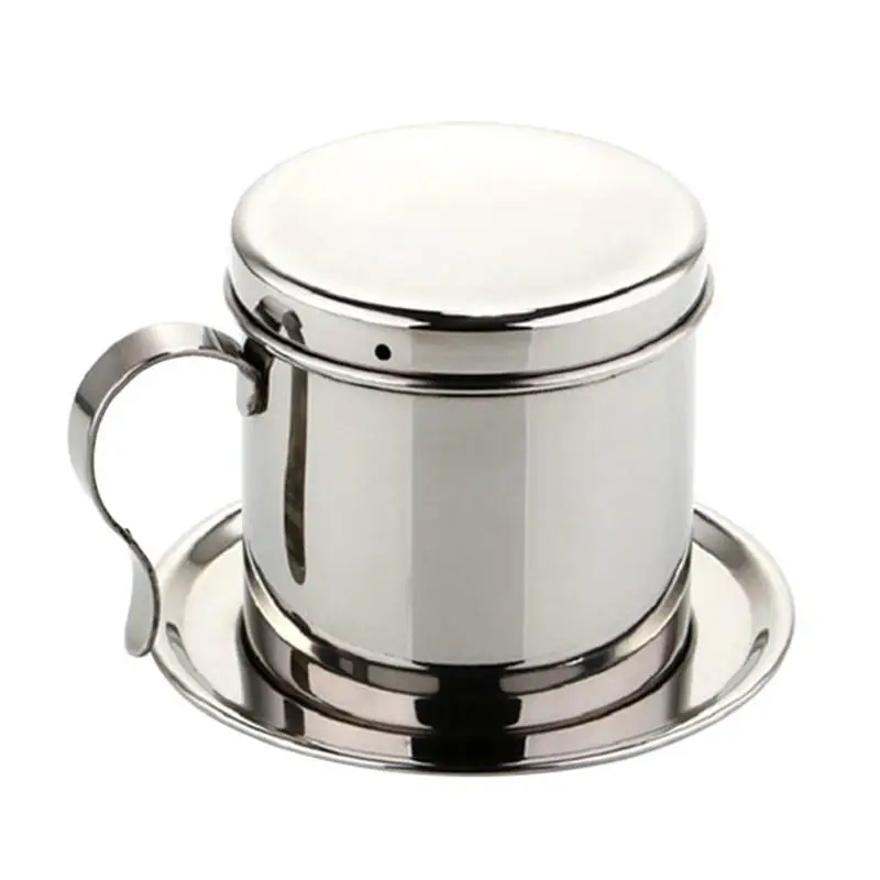 

Vietnamese Manual Coffee Pot Filter Stainless Steel Drip Coffee Maker Mocha Stovetop Coffee Machine Filter Pot Teapot Brewing
