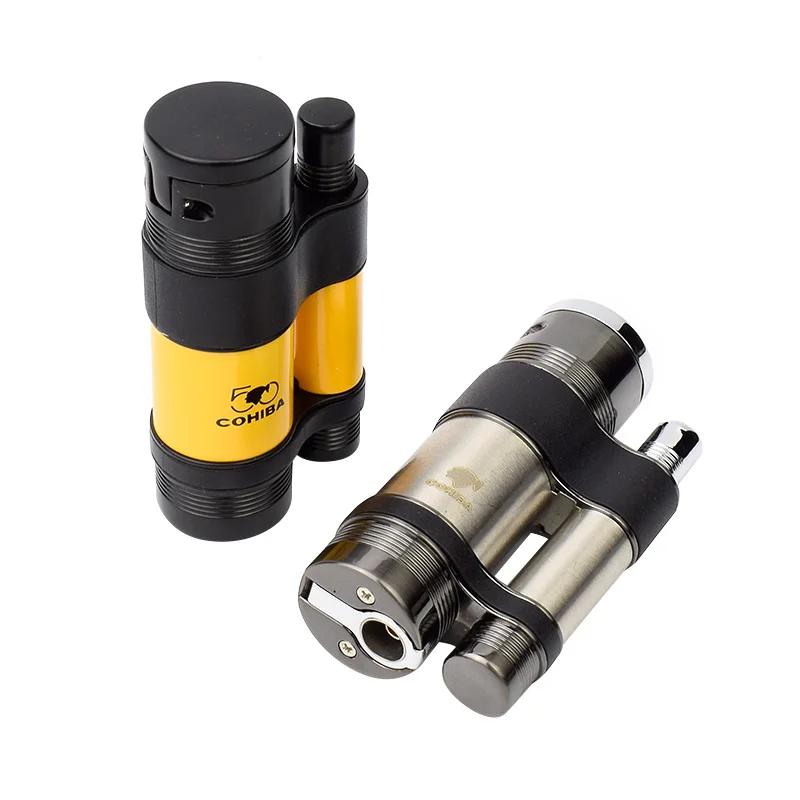 Сигарета COHIBA легче чем газ бутан зажигалка для сигар с дырочками и 3 зажигалки