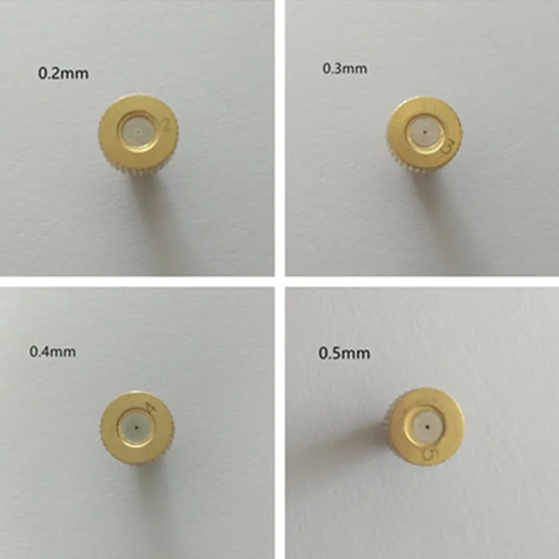 Threaded 0.1mm-0.5mm Brass Low Pressure Misting Fog Nozzle Spray Sprinkler Head Gardening Tools And Equipment 3