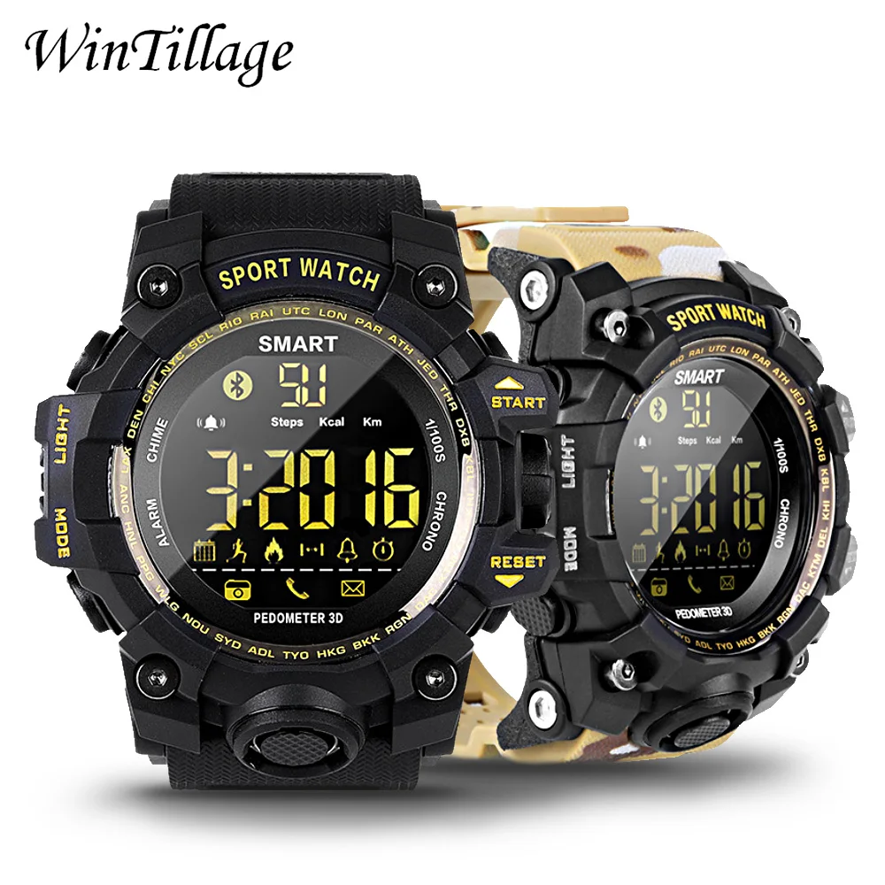 

Sport Smart Watch Professional Waterproof Bluetooth Smartwatch Men Call Reminder Pedometer Clock Fitness Tracker For IOS Android