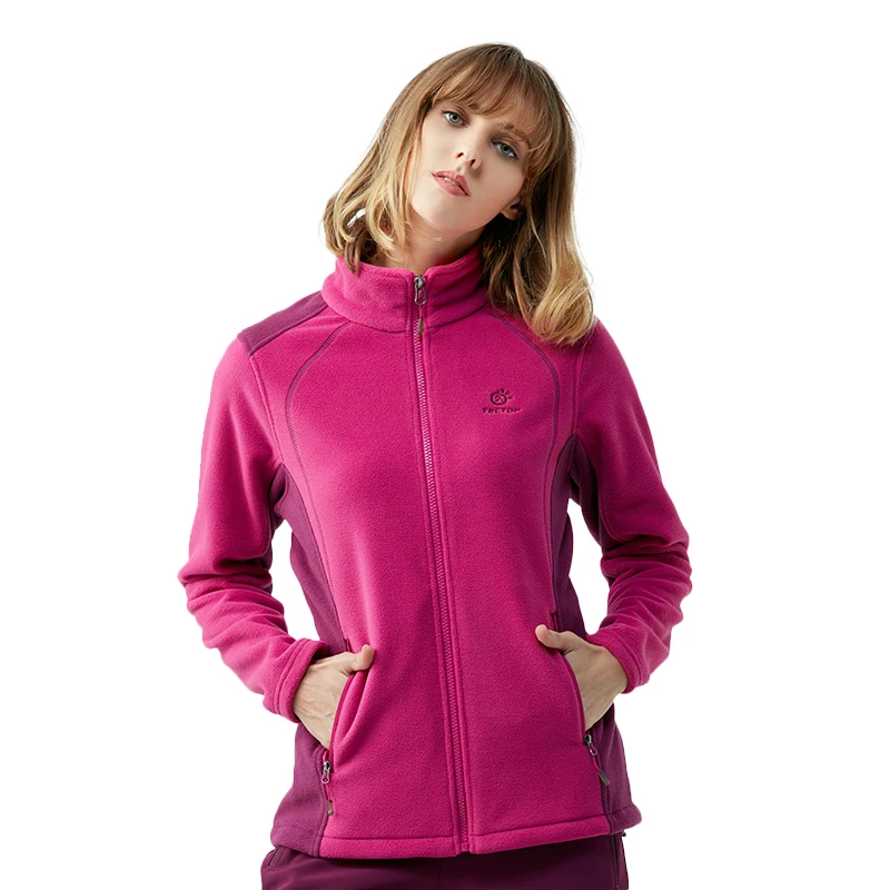 

TECTOP Autumn Winter Outdoor Women Thermal Polar Fleece Coats Thick Warm Polar Fleece Jackets Female Polar Fleece Hiking Jackets