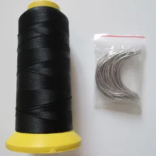 1 рулон высокой интенсивности полиамидный нейлон нить 50 единиц C Тип изогнутые иглы 5 цветов плетение нитки и иглы