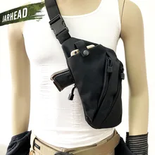 Bolsa de almacenamiento de armas táctica oculta multifuncional, funda de hombro de nailon izquierda derecha para hombre, bolsa antirrobo, bolsa de pecho, bolsa de caza