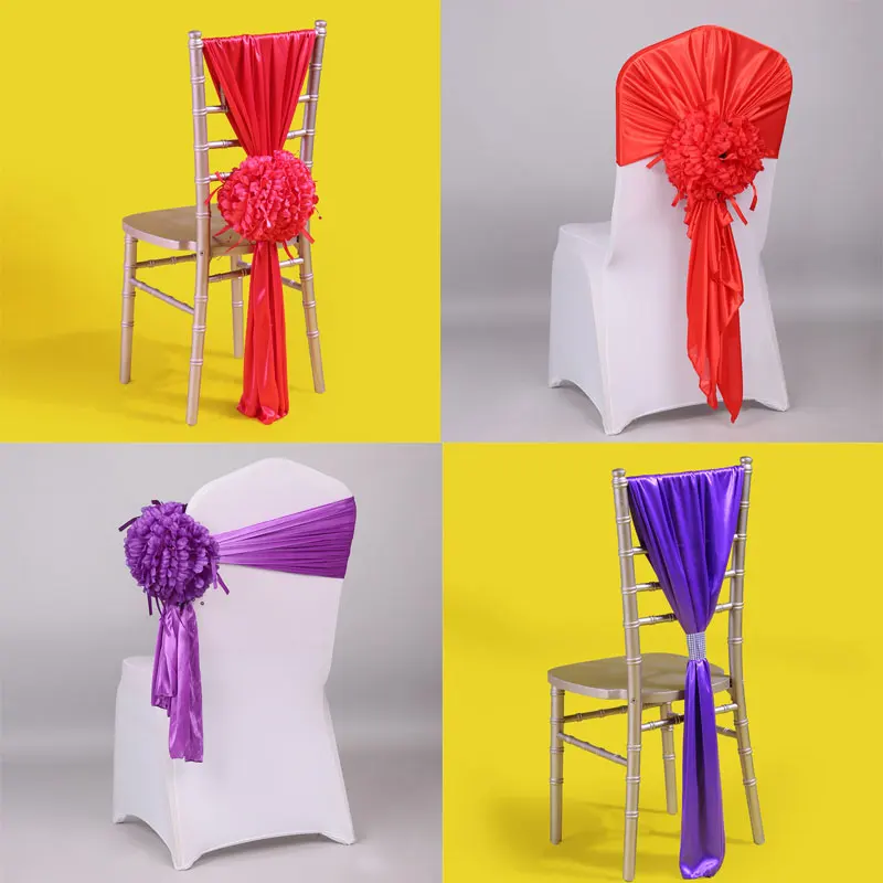 Buy New design chiavari chair sash with flower retail