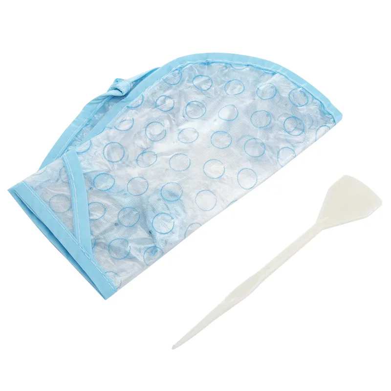 2pcs/set Hair Dyeing Cap + Hook Brush Coloring Highlighting Tinting Cover Protector DIY Home Use Pro Salon Hair Styling Tools