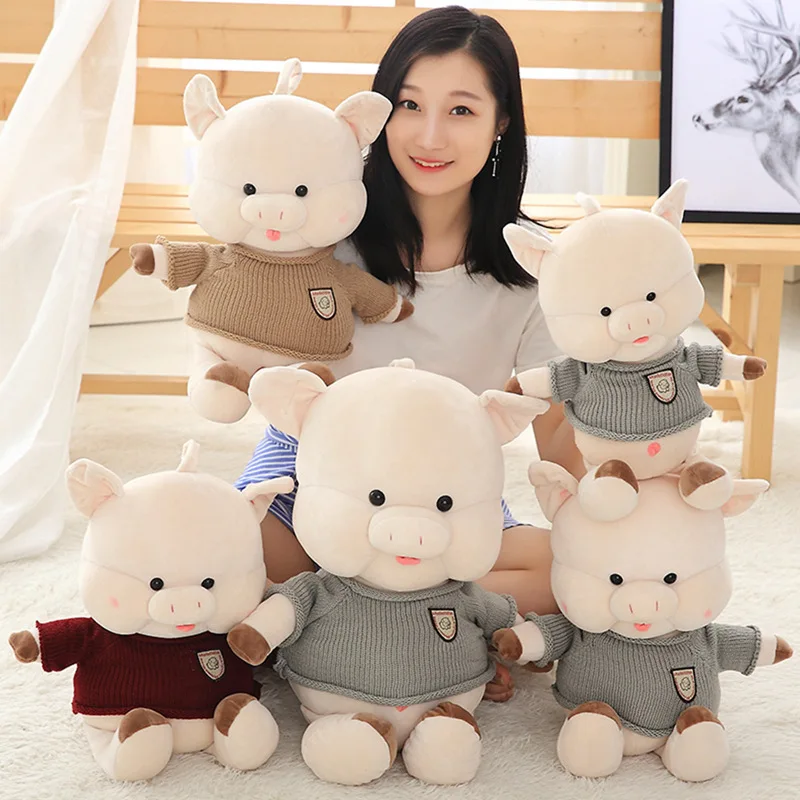 

45/55/65CM Soft Stuffed Animals Pig Plush Toys Pillow Kawaii Baby Appease Sleeping Doll Cotton Girl Brinquedo Toys For Children