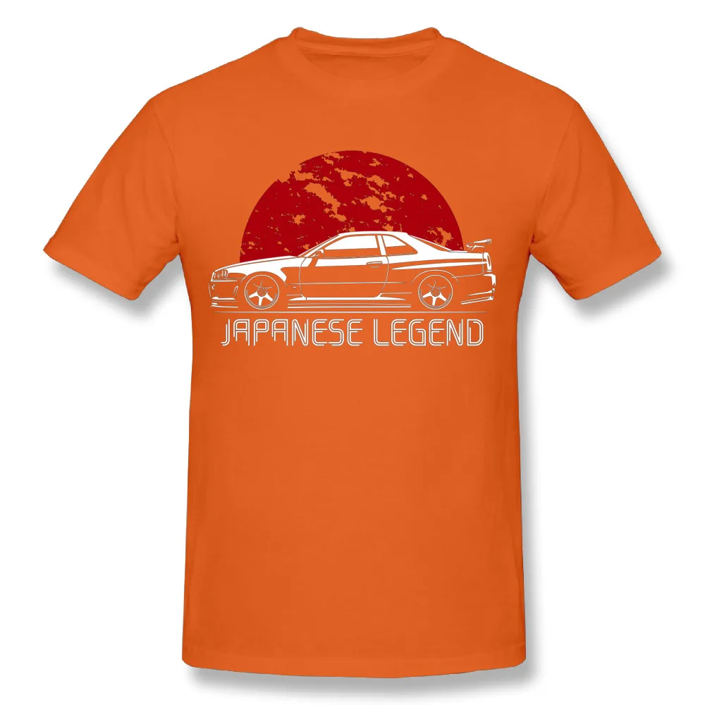 Крутая Мужская футболка GTR Car, японская легенда, Skyline, стильная футболка - Цвет: Оранжевый
