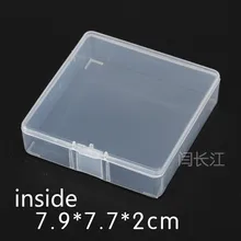 Квадратная коробка прозрачной пластиковой коробки продуктов оригинальная коробка маленький пластиковый ящик 8,2*8,2*2,3 мм