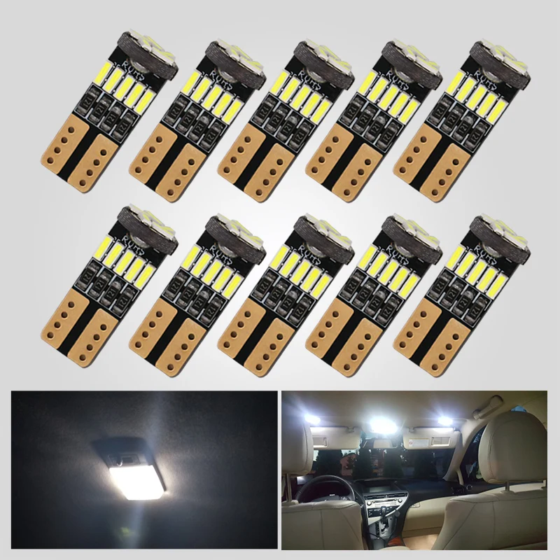 10 шт. Автомобильные светодиодные лампы T10 W5W 194 12 В 4014 15 SMD | Автомобили и мотоциклы
