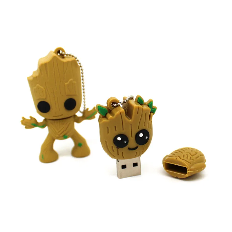 Мультяшные флэш накопители USB 2 0 64 ГБ карта памяти Groot накопитель 4 8 16 32 стражи