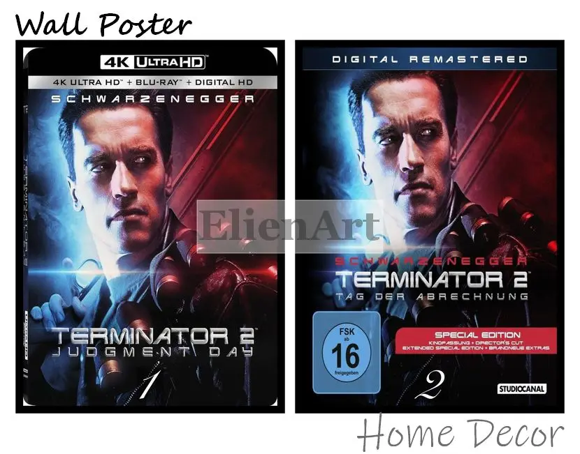 Terminator 2 Movie Home Decorative Painting White Kraft Paper Poster 42X30cm | Дом и сад