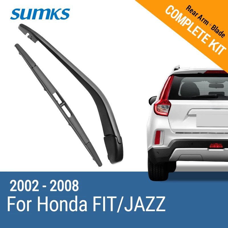 SUMKS Rear Wiper Arm & Blade for Honda FIT /JAZZ 2002 2003 2004 2005