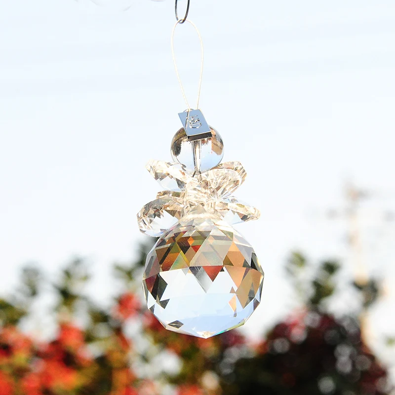 H& D, 11 цветов, Радужный хрустальный стеклянный подвесной кулон в виде солнышка, фэн-шуй, декор для окна, Рождественский Декор, аксессуары для дома