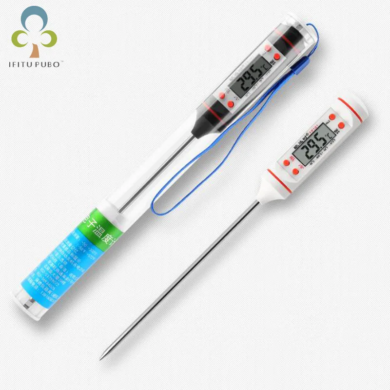 

Digital Food Thermometer Kitchen Electronic Cooking Food Thermometer Probe Water Milk Kitchen utility tools Black and White LYQ