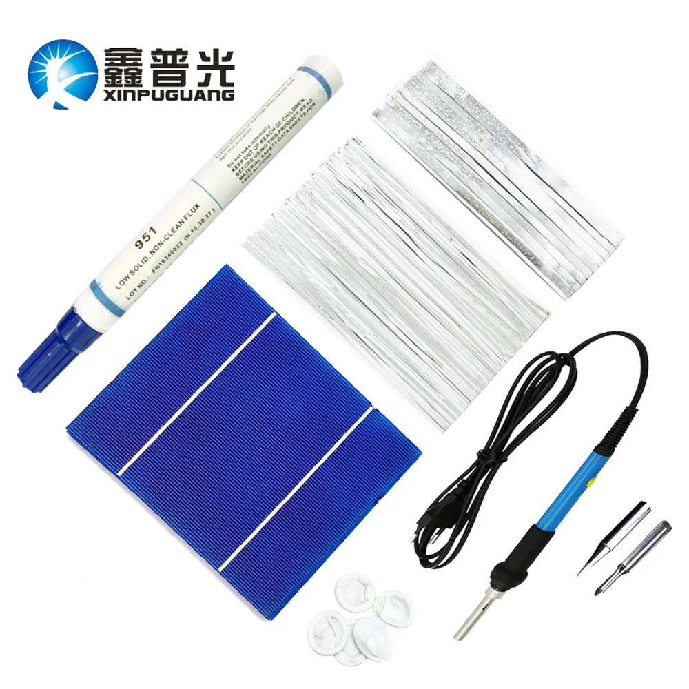 

42PCS Polycrystaline Silicon solar cells solar panel 150W Photovoltaic DIy Components PV Bus/Tabbing Tab Wire Electric iron
