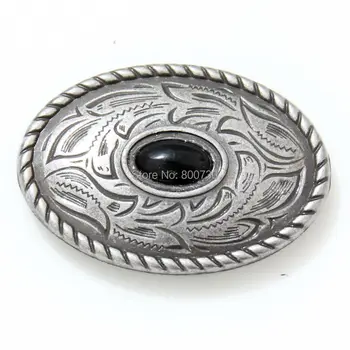 

10pc Prairie Dust Oval Concho Antique-Silver Leather Saddle Tack Belt Concho Screwback